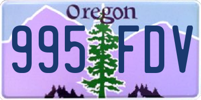 OR license plate 995FDV