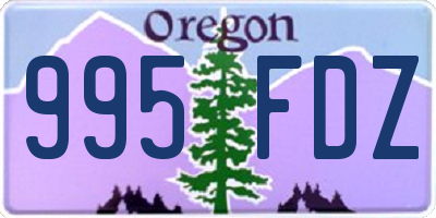 OR license plate 995FDZ