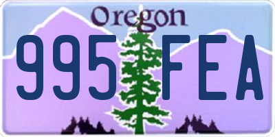 OR license plate 995FEA
