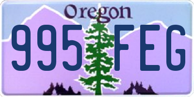 OR license plate 995FEG