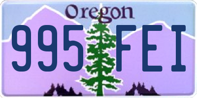 OR license plate 995FEI