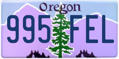 OR license plate 995FEL