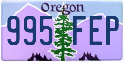 OR license plate 995FEP