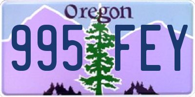 OR license plate 995FEY