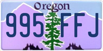 OR license plate 995FFJ