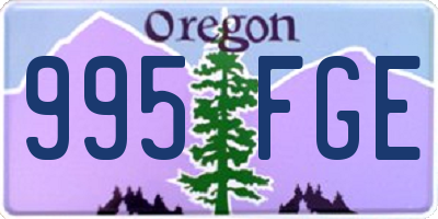 OR license plate 995FGE