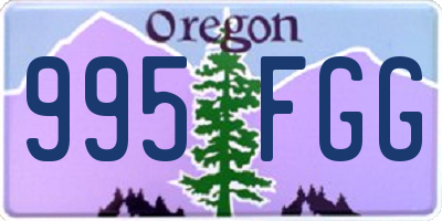 OR license plate 995FGG