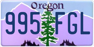 OR license plate 995FGL
