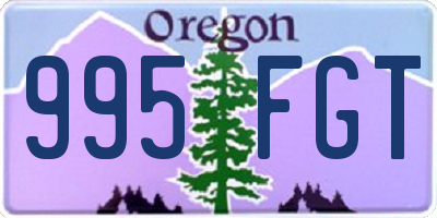 OR license plate 995FGT