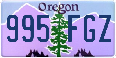 OR license plate 995FGZ