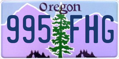 OR license plate 995FHG