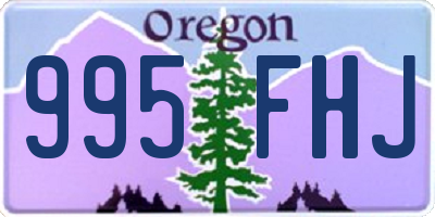 OR license plate 995FHJ
