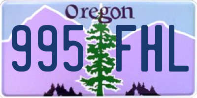 OR license plate 995FHL