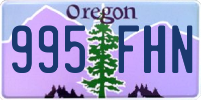 OR license plate 995FHN