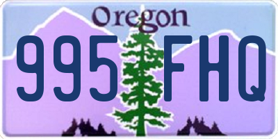OR license plate 995FHQ