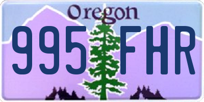 OR license plate 995FHR