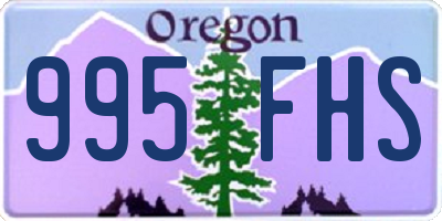 OR license plate 995FHS