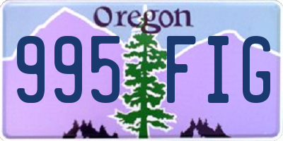 OR license plate 995FIG
