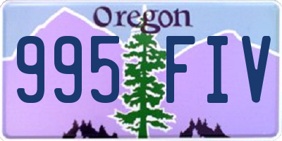 OR license plate 995FIV