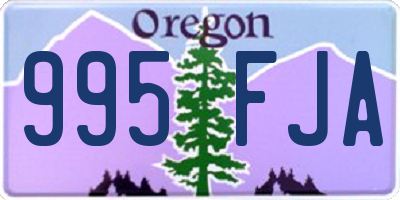 OR license plate 995FJA