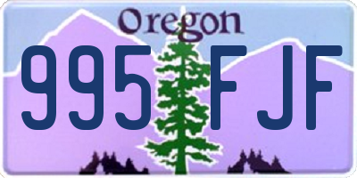 OR license plate 995FJF