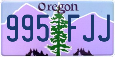 OR license plate 995FJJ