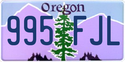 OR license plate 995FJL