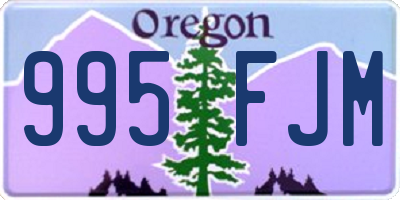 OR license plate 995FJM