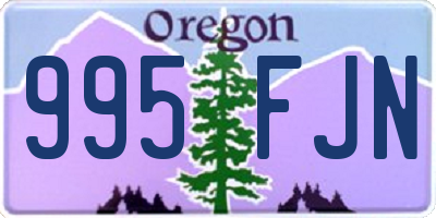 OR license plate 995FJN