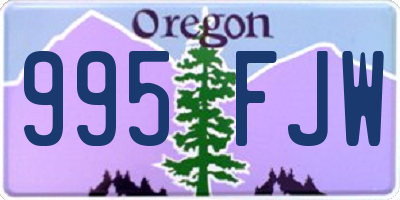 OR license plate 995FJW