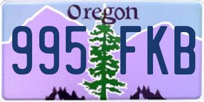 OR license plate 995FKB