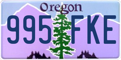 OR license plate 995FKE