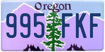 OR license plate 995FKF
