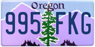 OR license plate 995FKG