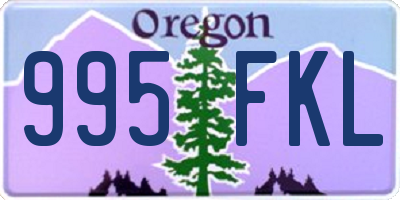 OR license plate 995FKL