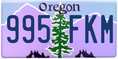 OR license plate 995FKM