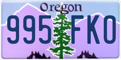 OR license plate 995FKO