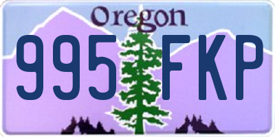 OR license plate 995FKP