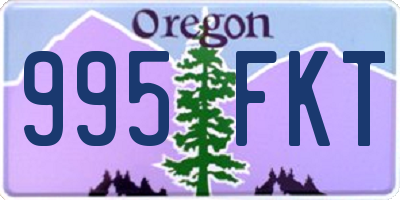 OR license plate 995FKT