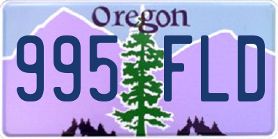 OR license plate 995FLD