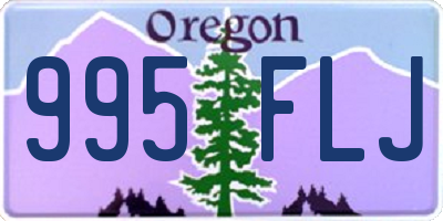 OR license plate 995FLJ