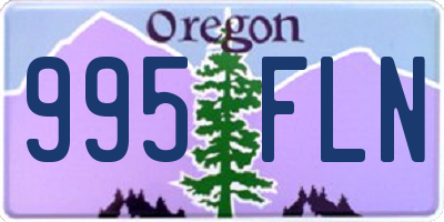 OR license plate 995FLN
