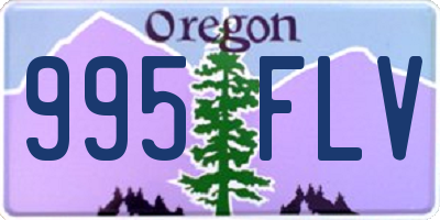OR license plate 995FLV
