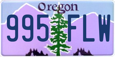 OR license plate 995FLW