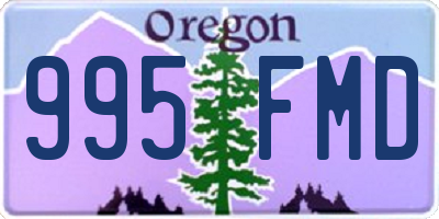 OR license plate 995FMD
