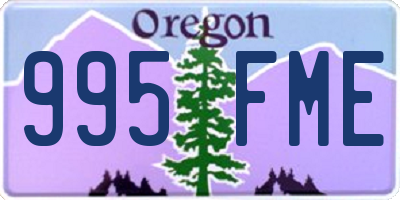 OR license plate 995FME
