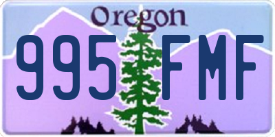 OR license plate 995FMF