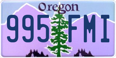 OR license plate 995FMI