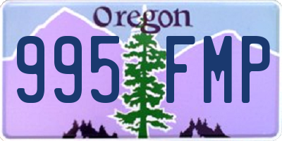 OR license plate 995FMP
