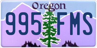 OR license plate 995FMS